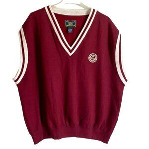 Pebble Beach V Neck Maroon Pullover Vest XL